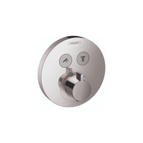 Hansgrohe 15743001 ShowerSelect S Thermostatic Trim for 2 Functions, Round in Chrome