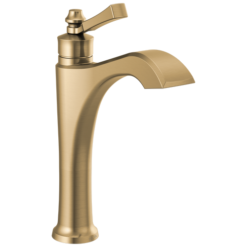 Delta Dorval 656-CZ-DST Single Handle Mid-Height Vessel Bathroom Faucet in Champagne Bronze Finish