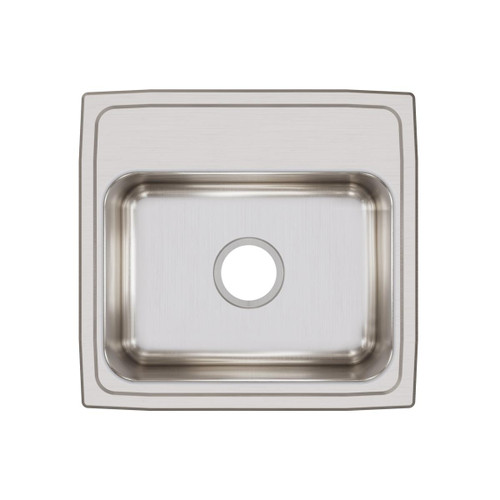 Elkay Lustertone Classic Stainless Steel 19" x 18" x 7-5/8", 0-Hole Single Bowl Drop-in Sink