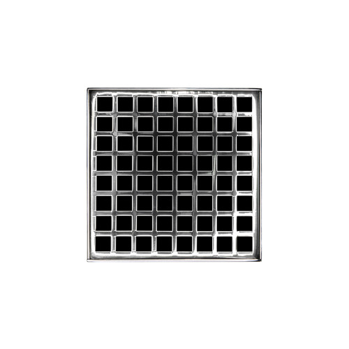 Infinity Drain 5" x 5" QDB 5-S PS Center Drain Kit: Polished Stainless
