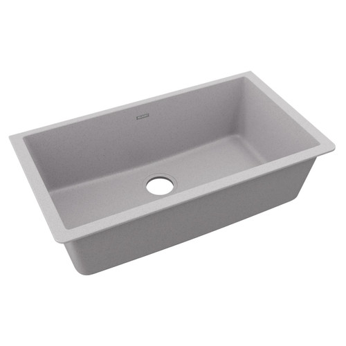Elkay Quartz Classic 33" x 18-7/16" x 9-7/16" Single Bowl Undermount Sink Greystone