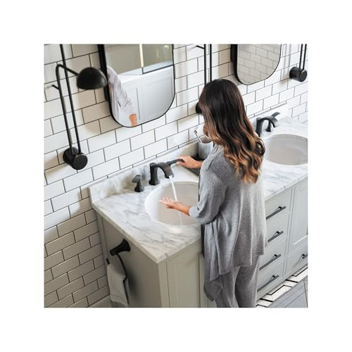 hansgrohe 04813670 Locarno Widespread Faucet 110 with pop-up drain, 1.2 GPM in Matte Black