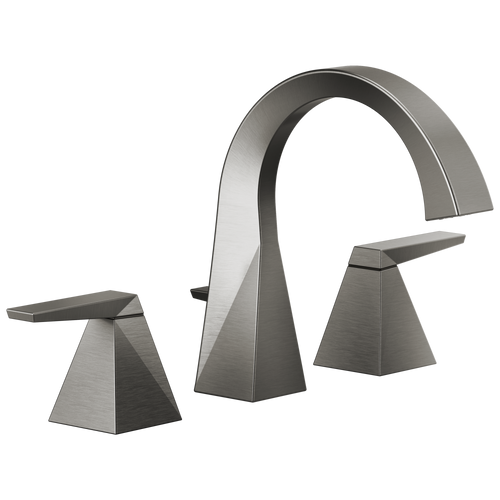 Delta Trillian: Two Handle Widespread Bathroom Faucet Lumicoat Black Stainless