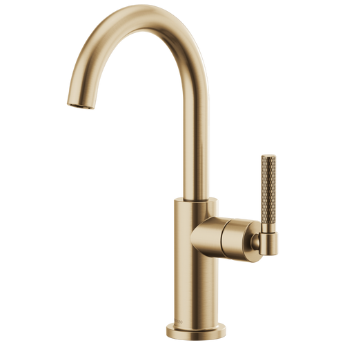 Brizo Litze 61043LF-PC Bar Faucet with Arc Spout and Knurled Handle Chrome