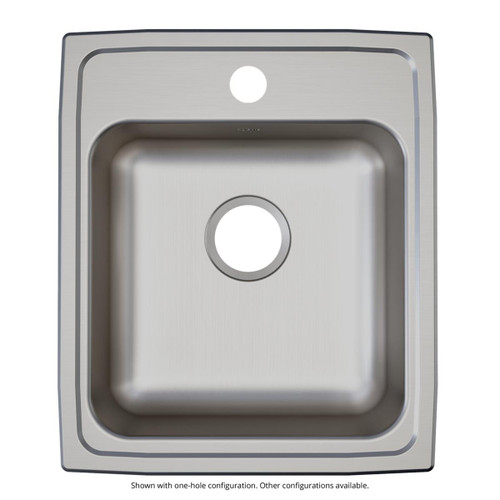Elkay Lustertone Classic Stainless Steel 17" x 20" x 6-1/2" 3-Hole Single Bowl Drop-in ADA Sink