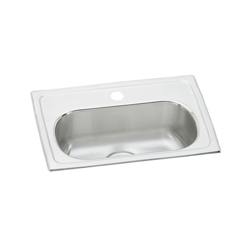 Elkay Lustertone Classic Stainless Steel 19-1/2" x 13" x 6-1/8", 1-Hole Single Bowl Drop-in Bar Sink