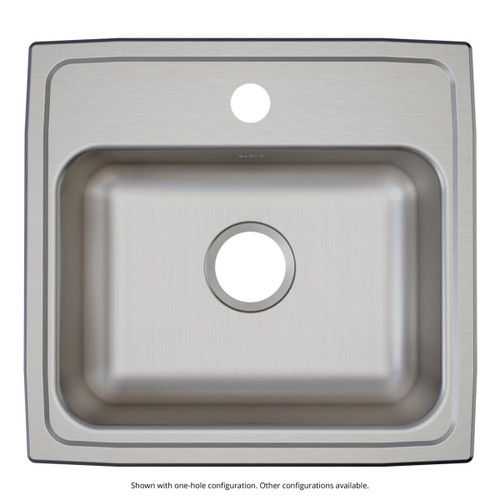 Elkay Lustertone Classic Stainless Steel 19" x 18" x 6" MR2-Hole Single Bowl Drop-in ADA Sink