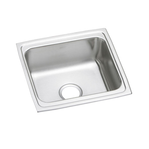 Elkay Lustertone Classic Stainless Steel 19" x 18" x 7-5/8", Single Bowl Drop-in Sink with Perfect Drain