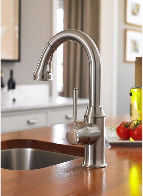 Hansgrohe 04216830 Talis C Prep Kitchen Faucet, 2-Spray Pull-Down, 1.75 GPM in Polished Nickel