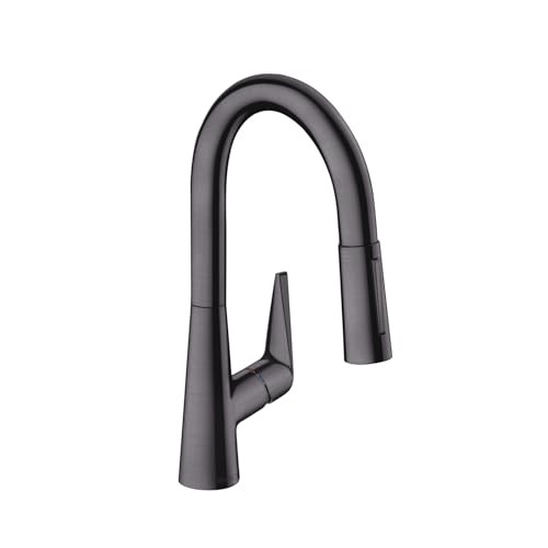 Hansgrohe 72815341 Talis S Prep Kitchen Faucet, 2-Spray Pull-Down, 1.75 GPM in Brushed Black Chrome