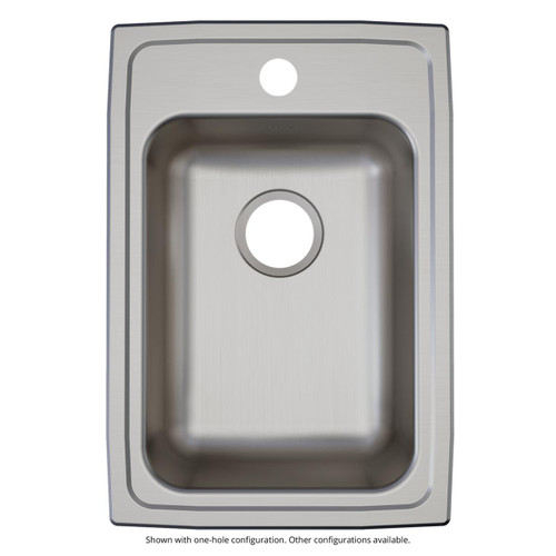 Elkay Lustertone Classic Stainless Steel 15" x 22" x 6-1/2" 3-Hole Single Bowl Drop-in ADA Sink
