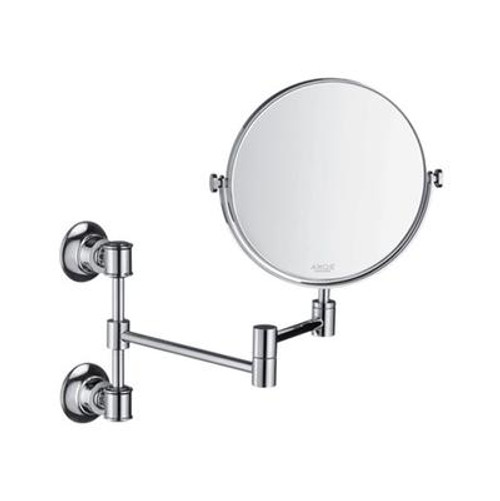 AXOR 42090820 Montreux Shaving Mirror, Pull Out Brushed Nickel