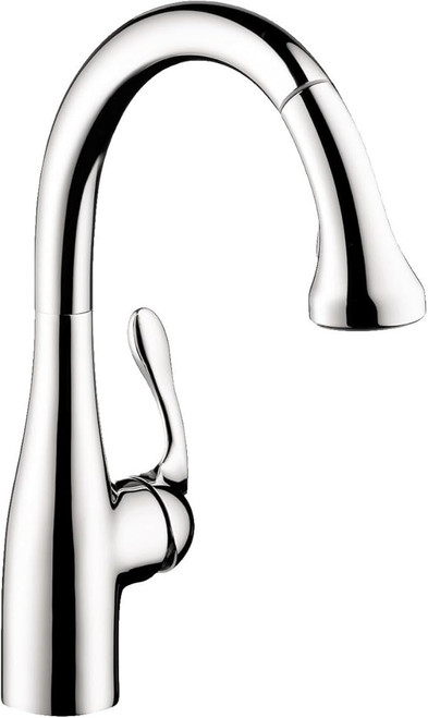 Hansgrohe 04066000 Allegro E Gourmet High Arc Kitchen Faucet, 2-Spray Pull-Down, 1.75 GPM in Chrome