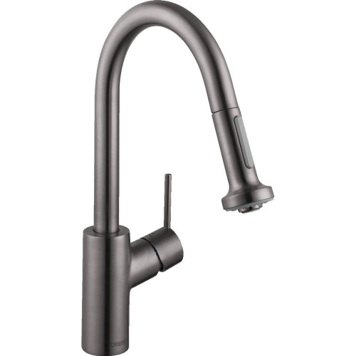 Hansgrohe 4286340 Talis S2 Prep Kitchen Faucet, 2-Spray Pull-Down, 1.75 GPM in Brushed Black Chrome