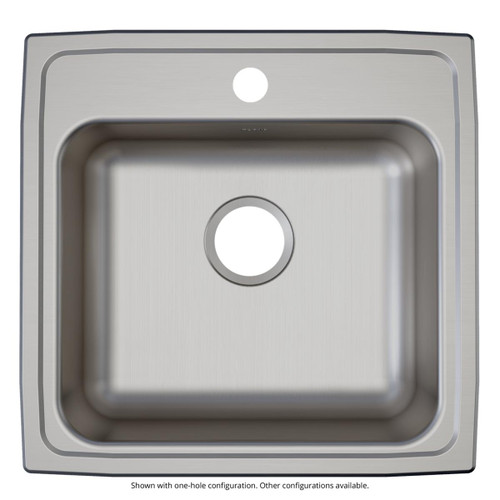 Elkay Lustertone Classic Stainless Steel 19-1/2" x 19" x 6-1/2", 3-Hole Single Bowl Drop-in ADA Sink
