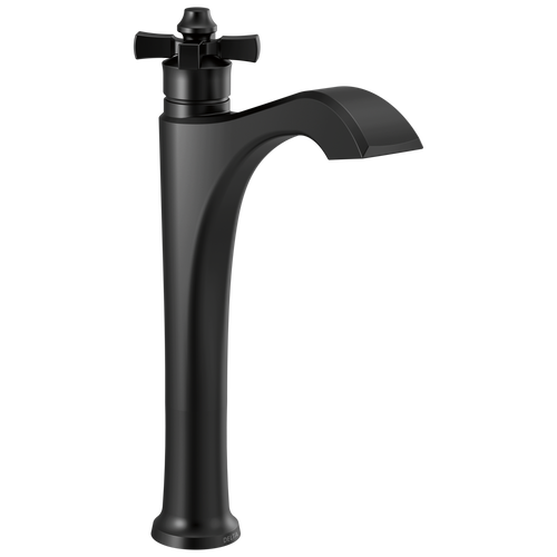 Delta Dorval 757-BL-DST Single Handle Vessel Bathroom Faucet in Matte Black Finish