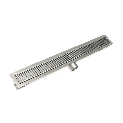 Infinity Drain 24" FTAS 6524 PS Linear Drain Kit: Polished Stainless