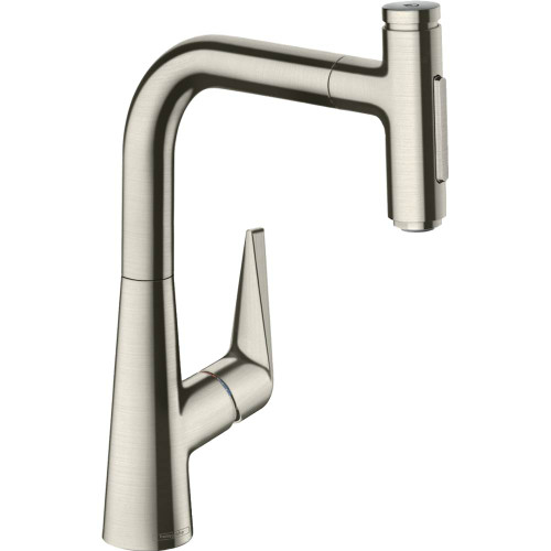 Hansgrohe 72824801 Talis Select S Prep Kitchen Faucet, 2-Spray Pull-Out, 1.75 GPM in Steel Optic