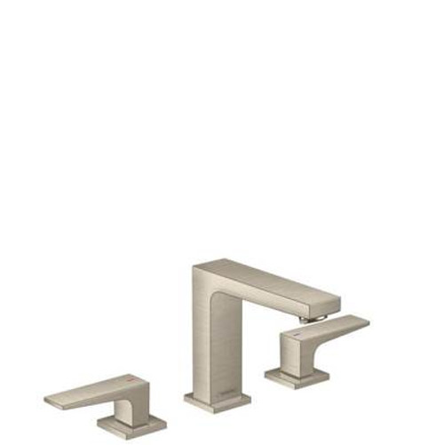 Hansgrohe 32519001 Metropol 160 Widespread Faucet with Lever Handles without Pop-Up, 1.2 GPM Chrome