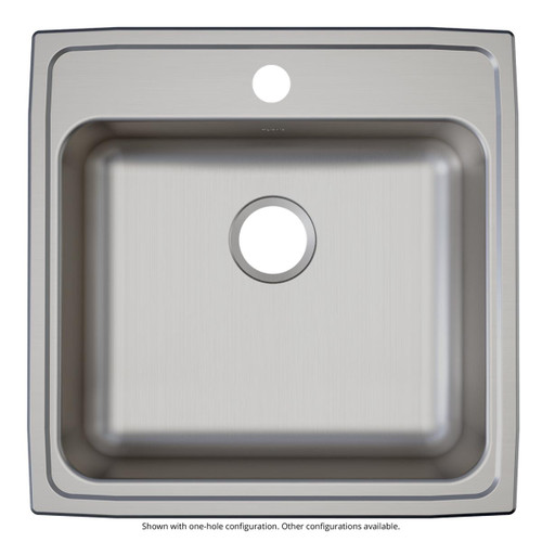 Elkay Lustertone Classic Stainless Steel 22" x 22" x 6-1/2", 3-Hole Single Bowl Drop-in ADA Sink