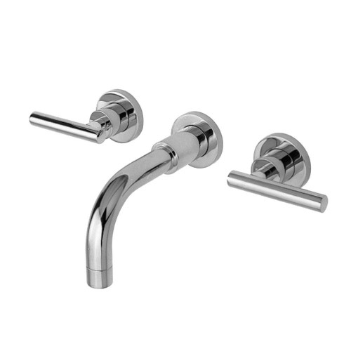 Newport Brass 3-991L/15S East Linear Wall Mount Bathroom Sink Faucet Satin Nickel