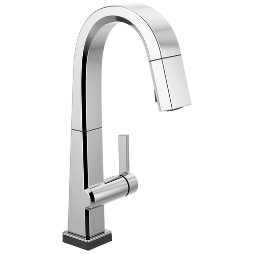 Delta Pivotal 9993T-DST Single Handle Pull Down Bar/Prep Faucet With TouchO Technology in Chrome Finish