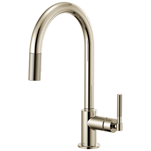 Brizo Litze 63043LF-SS Pull-Down Faucet with Arc Spout and Knurled Handle Stainless