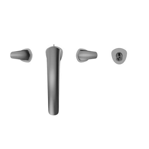 Toto GM Two-Handle Deck-Mount Roman Tub Filler Trim with Handshower, Polished Chrome - TBG09202U#CP