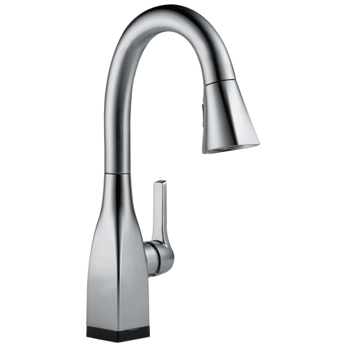 Delta Mateo 9983T-AR-DST Single Handle Pull-Down Bar / Prep Faucet with TouchO Technology in Arctic Stainless Finish