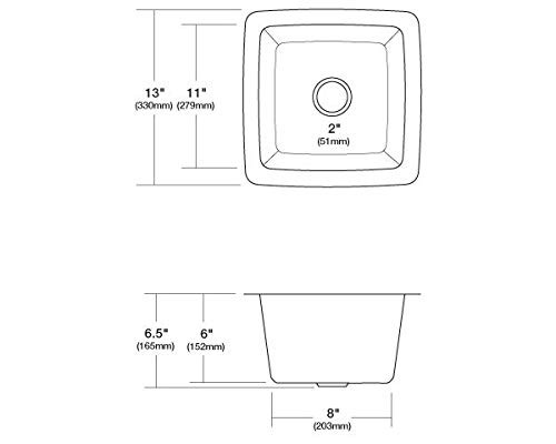 Native Trails CPS547 SMALL SQUARE: Hammered Copper Bar/Prep Sink Native Trails CPS547 SMALL SQUARE: Hammered Copper Bar/Prep Sink