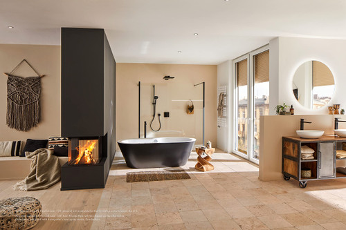 Hansgrohe 15763671 ShowerSelect Thermostatic Trim for 2 Functions, Square in Matte Black