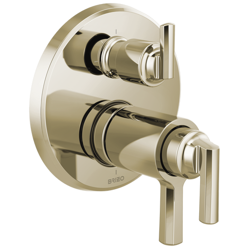 Brizo T75598-PN Levoir Tempassure Thermostatic Valve With Integrated 3-Function Diverter Trim: Polished Nickel