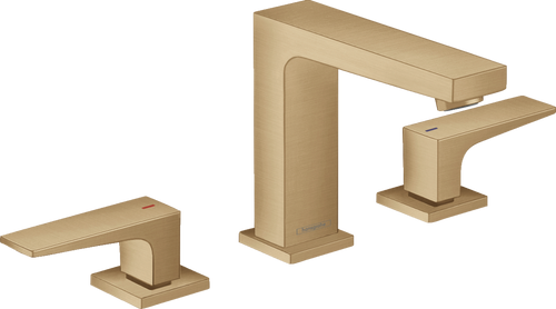 Hansgrohe Metropol 1.2 GPM Widespread Bathroom Faucet with Pop-Up Drain - Brushed Bronze