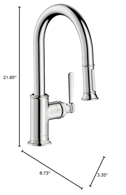 AXOR 16584001 Montreux Prep Kitchen Faucet 2-Spray Pull-Down, 1.75 GPM in Chrome AXOR 16584001 Montreux Prep Kitchen Faucet 2-Spray Pull-Down, 1.75 GPM in Chrome
