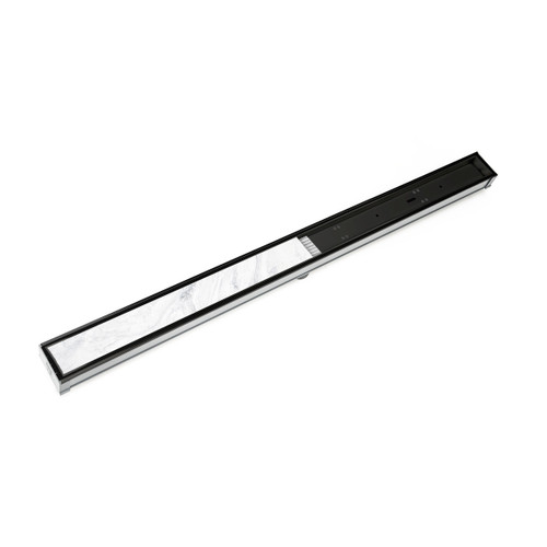 Infinity Drain 40" STIF 6540 BK Linear Drain Kit: Matte Black