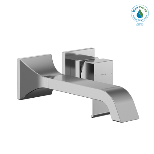TOTO GC 1.2 GPM Wall-Mount Single-Handle Long Bathroom Faucet with COMFORT GLIDE Technology, Polished Chrome - TLG08308U#CP