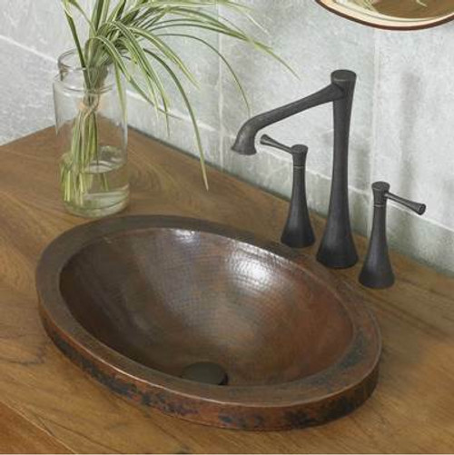 Native Trails CPS245 AVILA Hammered Copper Bathroom Sink Antique