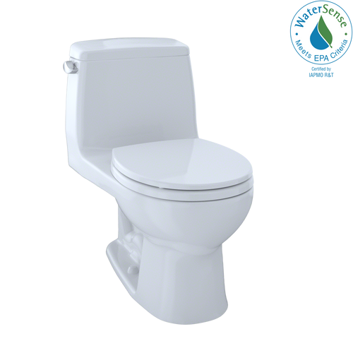 TOTO MS853113E#01 Eco UltraMax One-Piece Round Bowl 1.28 GPF Toilet: Cotton White