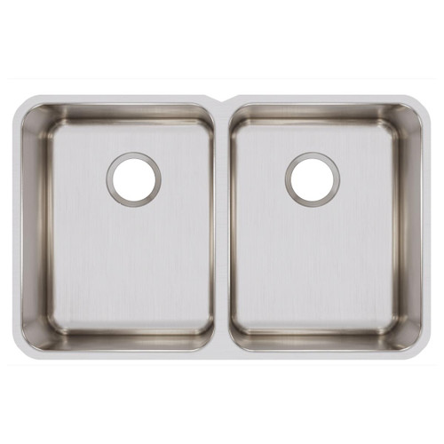Elkay Lustertone Classic Stainless Steel 31-1/4" x 20" x 9-7/8" Equal Double Bowl Undermount Sink