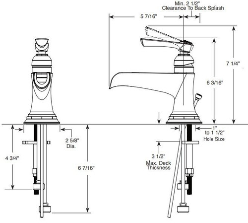 Brizo 65061LF-NK Rook Single-Handle Lavatory Faucet with Channel Spout 1.5 GPM With PopUp: Luxe Nickel Brizo 65061LF-NK Rook Single-Handle Lavatory Faucet with Channel Spout 1.5 GPM With PopUp: Luxe Nickel