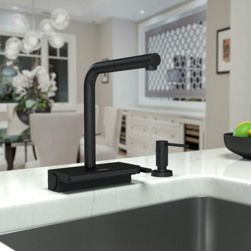 Hansgrohe 73836671 Aquno Select Kitchen Faucet, 2-Spray Pull-Out, 1.75 GPM in Matte Black