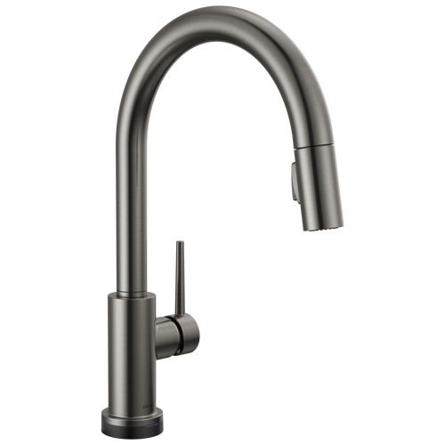 Delta Trinsic: Single Handle Pull-Down Kitchen Faucet with Touch Black Stainless