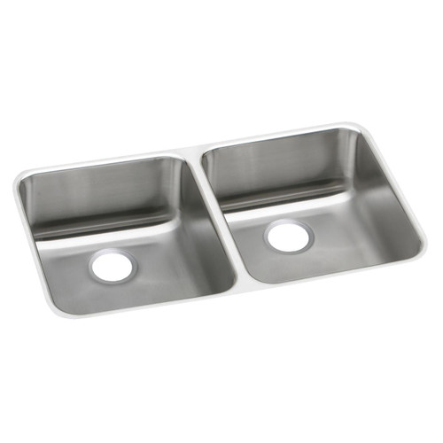 Elkay Lustertone Classic Stainless Steel 31-3/4" x 16-1/2" x 4-7/8", Equal Double Bowl Undermount ADA Sink