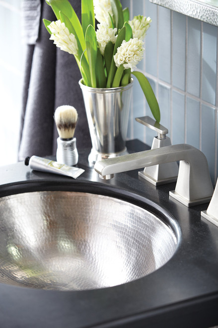 Native Trails CPS568: Hammered Copper Bathroom Sink: Brushed Nickel Native Trails CPS568: Hammered Copper Bathroom Sink: Brushed Nickel