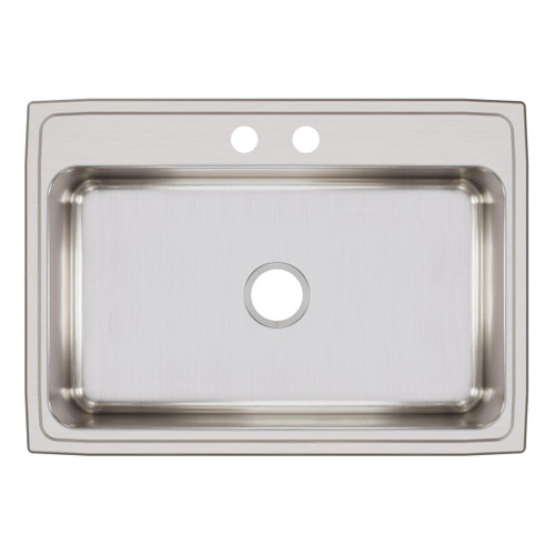 Elkay Lustertone Classic Stainless Steel 31" x 22" x 7-5/8" 2-Hole Single Bowl Drop-in Sink