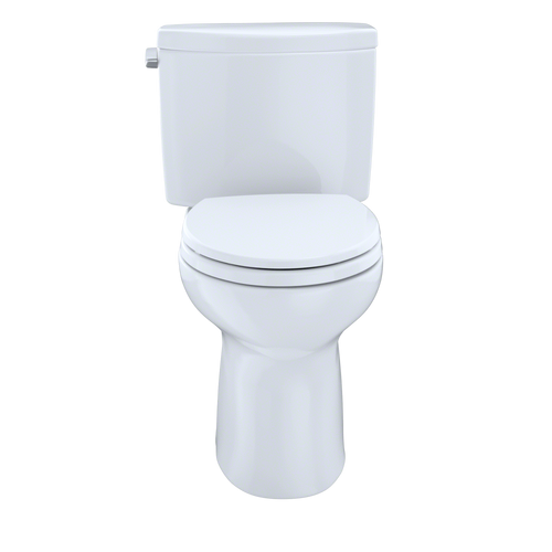 Toto Drake II Two Piece Round Universal Height Toilet with CEFIONTECT 1.28 GPF Less Seat in Sedona Beige