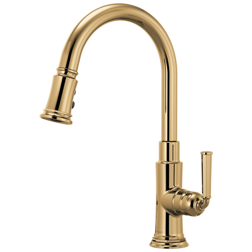 Brizo 63074LF-PG Rook Pull-Down Faucet: Polished Gold