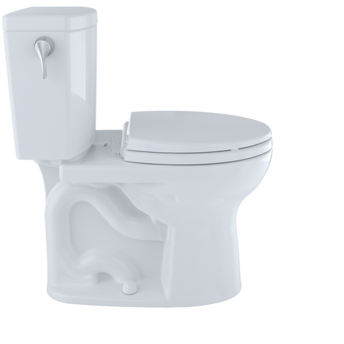 Toto Drake II Two Piece Round Universal Height Toilet with CEFIONTECT 1.0 GPF Less Seat in Bone