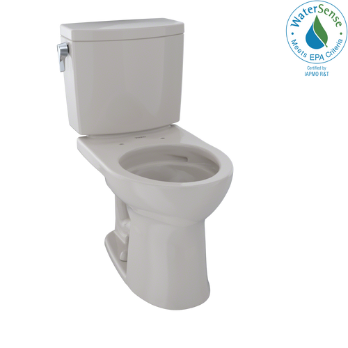 TOTO Drake II 1G Two-Piece Round 1 GPF Universal Height Toilet with CeFiONtect - Sedona Beige - CST453CUFG#12