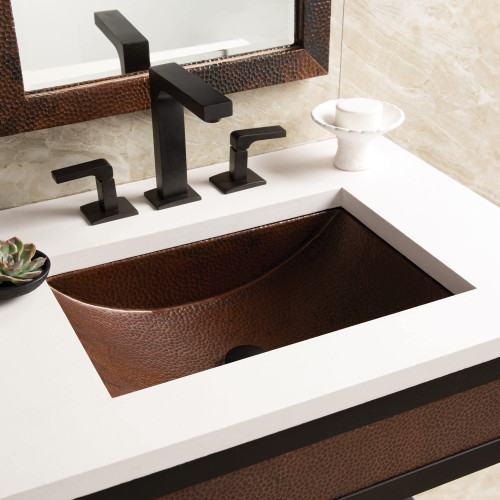 Native Trails CPS245 AVILA: Hammered Copper Bathroom Sink: Antique Native Trails CPS245 AVILA: Hammered Copper Bathroom Sink: Antique